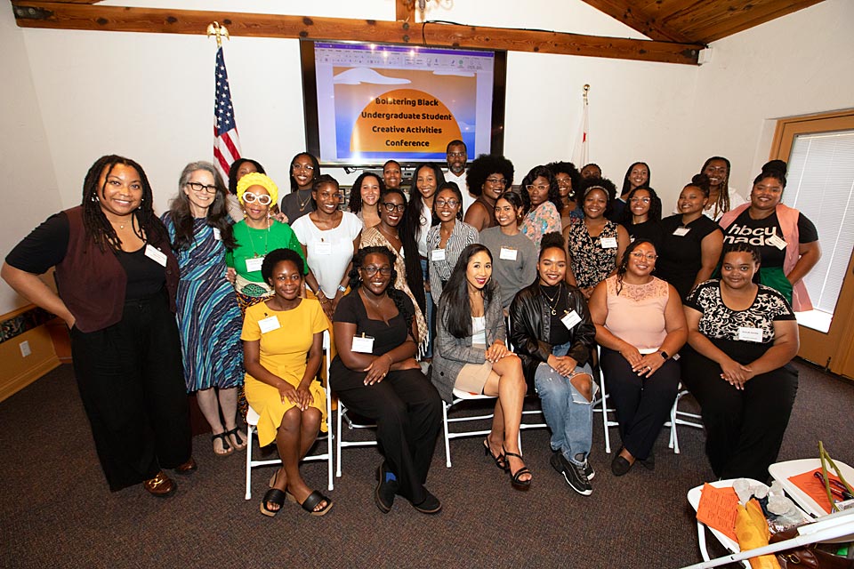 Group of attendees posing.