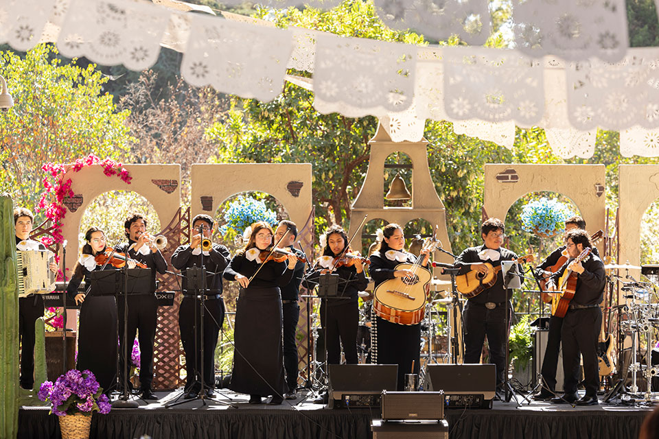 Mariachi band performing on stage