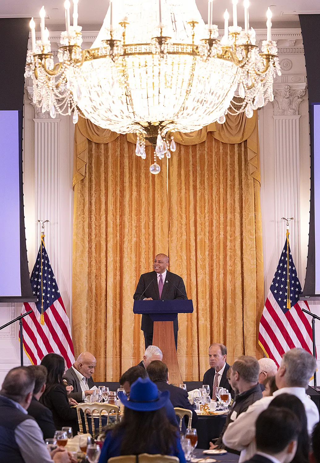 President Rochon gives speech